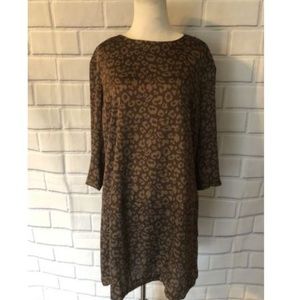 NWOT Forever 21 Silky Brown Leopard Print Dress